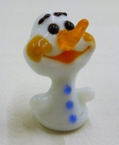 Figurka szklana piękny Bałwan biały mały Prezent FS średnia