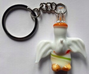 Brelok Figurka szklana Anioł Aniołek Zawieszka FS