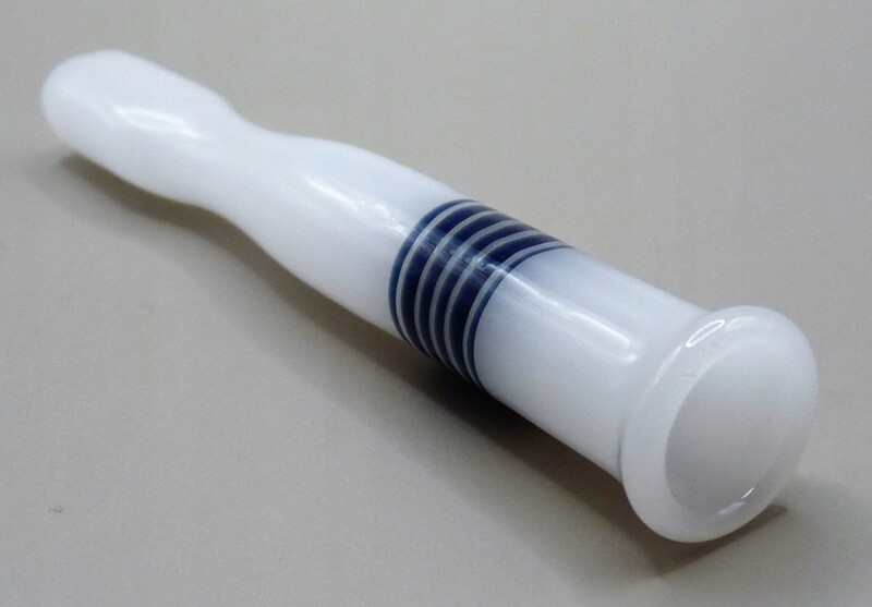 Artystyczna Lufka szklana Biała SR Rękodzieło Lufki szklane Ø 13mm 13C