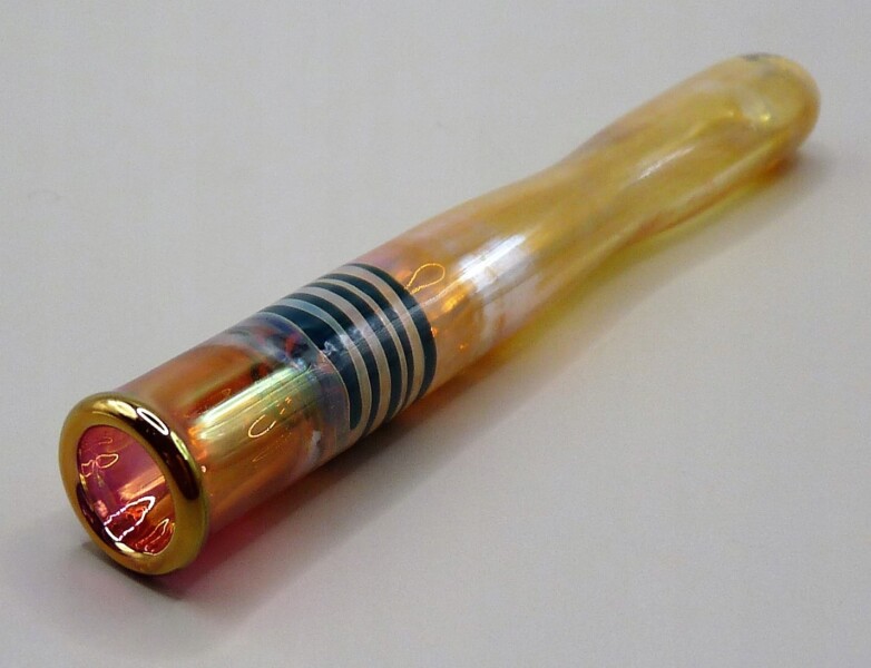 Artystyczna Lufka szklana Brązowa ZŁ+SR Rękodzieło Lufki szklane Ø 13mm 13B