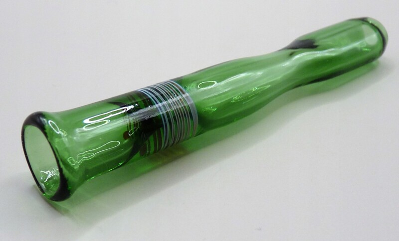 Artystyczna Lufka szklana Zielona SR Rękodzieło Lufki szklane Ø 13mm 13C